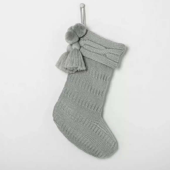 Hearth & Hand Other - Hearth & Hand Magnolia Stocking Green Silver knit